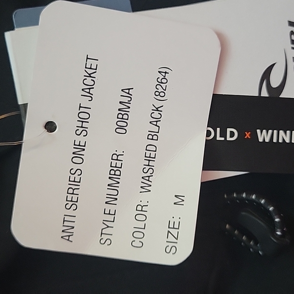 NWT Men's Rip Curl "Anti-Series One Shot Jacket" Size Medium. Washed Black - Picture 4 of 10